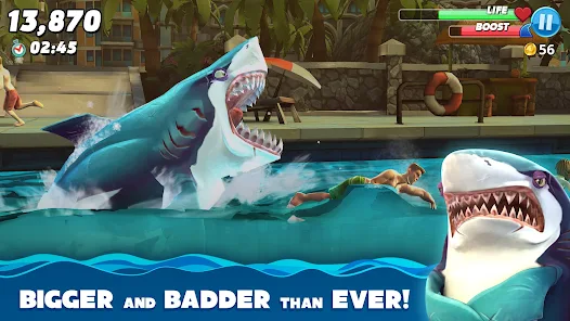 تحميل لعبة Hungry Shark World مهكرة 2023 للاندرويد والايفون اخر اصدار مجانا