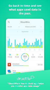 تحميل تطبيق جلاس وير GlassWire مهكر 2024 لمراقبة استخدام بيانات الهاتف للاندرويد اخر اصدار مجانا